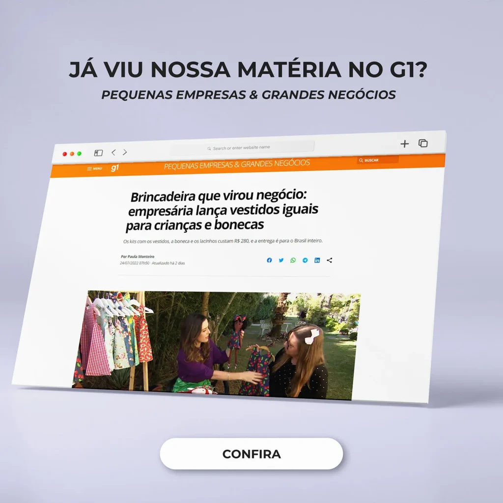 Brincadeira que virou negócio: empresária lança vestidos iguais